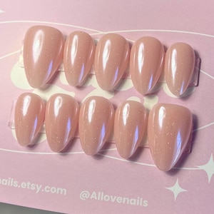 GLAZED STARS | Press On Nails | Glossy or Matte | Stiletto Almond Coffin Oval Square