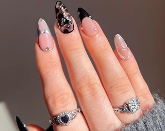 Black Swan | Press On Nails (Customizable)
