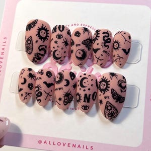 PATCHWORK | Press On Nails | Glossy or Matte | Stiletto Almond Coffin Ballerina Oval Square