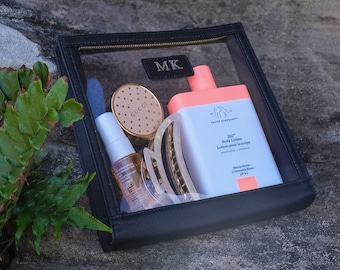 Personalised Travel bag with initials Custom Monogram Initials Gifts For Her Girlfriend Gifts Custom Make up Bag