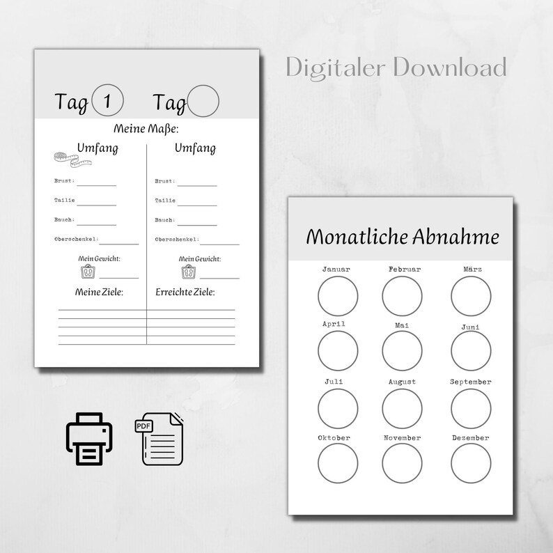 Ernährungstagebuch, Abnehmtagebuch, Diät Tagebuch, Abnehmen, gesund
