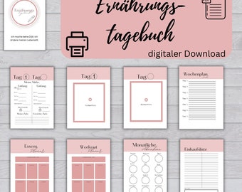 Nutrition diary, weight loss diary, diet diary, lose weight, healthy weight loss, weight loss planner, fitness planner, fitness tracker, weight loss tracker