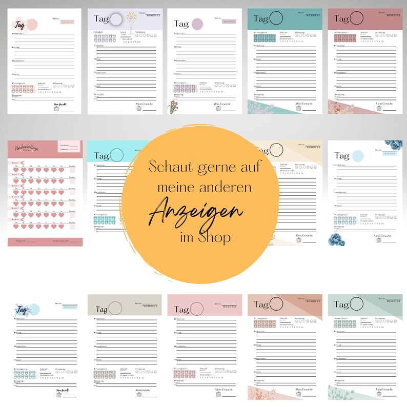 Ernährungstagebuch, Abnehmtagebuch, Diät Tagebuch, Abnehmen, gesund