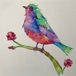 Watercolour.  Bird