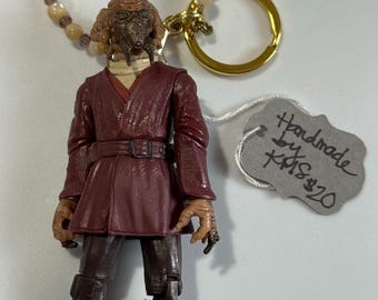 Handmade PLO KOON Clone Wars Keychain: Star Wars Action Figure Charm