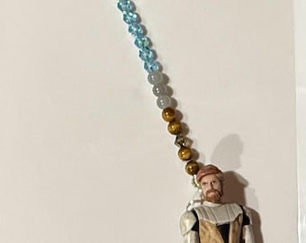 Handmade Obi-Wan Kenobi Keychain: Star Wars Action Figure Charm