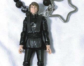 Custom Handmade Star Wars Inspired LUKE SKYWALKER Beaded Keychain Wear Long/Short