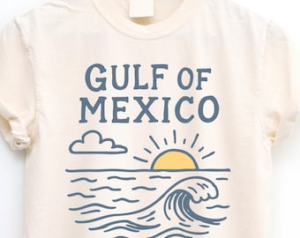 Gulf of Mexico Est 1550 T-Shirt, Gulf Coast Tshirt, Mexico Beach Shirt, American Gulf of Mexico Tee, Stay Salty & Resist T-Shirt