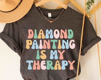 Diamond Painting Shirt, Art Painting T-Shirt, Diamond Art Tee, Painting Accessories Gift, Diamond Painting Shirt, Art Painting Diamond Tee