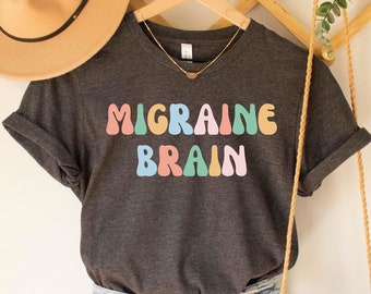 Migraine Brain T-Shirt, Chronic Migraine Tee, Migraine Awareness Shirt, Migraine Warrior Gift, Chronic Illness Shirt, Shirt for Women