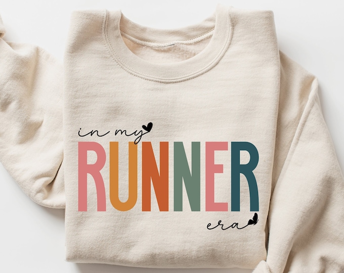 In My Runner Era Sweatshirt, Funny Runner Sweater and Hoodie, Funny Marathon Athlete Sweatshirt, Fitness Running Mom, Sweater for Runner