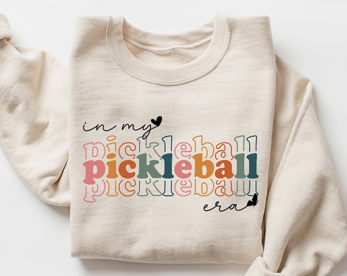 In My Pickleball Era Sweatshirt, Pickleballer Gift, Pickleball Sweater Gift For Pickleball Lover, Gifts For Women Pickleball, Pickleballer