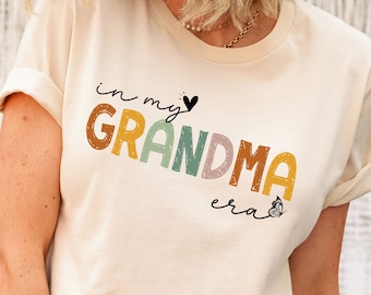 In My Grandma Era T-Shirt, Retro Cool Grandma Tee, Funny Grandma Gift, Best Grandma Shirt, Gift for Grandma, Proud New Grandma Shirt