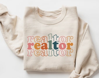 Realtor Sweatshirt, Retro Real Estate Sweatshirt, Cute Funny Real Estate Hoodie, Real Estate Agent Gifts, Realtor Crewneck, Custom Realtor