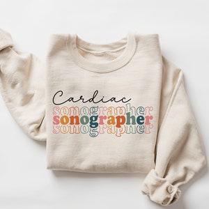 Cardiac Sonographer Sweatshirt for Ultrasound Tech, Sonography Graduate Gift, Ultrasound Technologist Crewneck, Ultrasound Graduation Gift