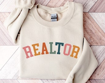 Realtor Sweatshirt, Retro Real Estate Sweatshirt, Cute Funny Real Estate Hoodie, Real Estate Agent Gifts, Realtor Crewneck, Custom Realtor