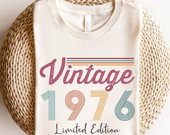 1976 Vintage T-Shirt, 1976 Birthday Gift Tee, 50th Birthday Tshirt, Retro 50th Birthday Tee, 1976 Vintage Tee, 1976 Retro Shirt, Retro 1976