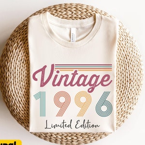 1996 Vintage T-Shirt, 1996 Birthday Gift Tee, 30th Birthday Tshirt, Retro 30th Birthday Tee, 1996 Vintage Tee, 1996 Retro Shirt, Retro 1996