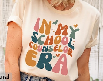 In My School Counselor Era T-Shirt, Retro Back To School, Cute Guidance Counselor, Psychology Grad Gift, School Counselor, Tee For Counselor