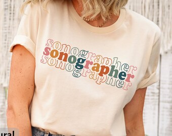 Sonographer T-Shirt for Ultrasound Tech, Sonographer Shirt Gift, Ultrasound Technologist Crewneck T-Shirt, Ultrasound Graduation Gift