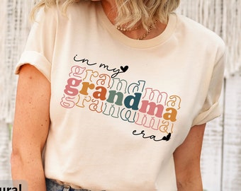 In My Grandma Era T-Shirt, Retro Cool Grandma Tee, Funny Grandma Gift, Best Grandma Shirt, Gift for Grandma, Proud New Grandma Shirt