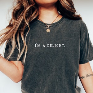 I'm A Delight T-Shirt, Funny Sarcastic Shirt, Dry Humor, Attitude T-Shirt, Funny Unisex Graphic Tee, Quote T-Shirt