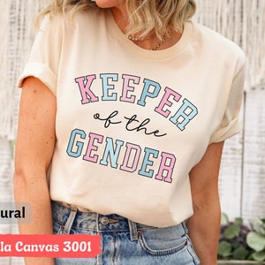 Keeper of the Gender Shirt, Gender Announcement Gift for Her, Cute Baby Announcement Shirt for Gender Reveal, Gender Reveal Party Tee
