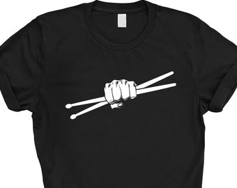 Drummer Sticks Hand T-Shirt, Drummer Gift, Drum Sticks Flag Tee, Gift For Drummer, Rock Music Shirt, Drum Sweater, Drummer Shirt, Drum Shirt