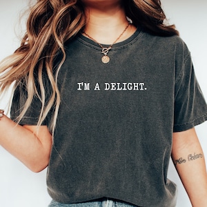 I'm A Delight T-Shirt, Funny Sarcastic Shirt, Dry Humor, Attitude T-Shirt, Funny Unisex Graphic Tee, Quote T-Shirt