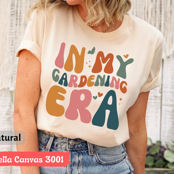 In My Gardening Era T-Shirt, Retro Mother’s Day Gift, Plant Lover Shirt, Cute Plant Mom Shirt, Plant Gift for Wife Gardener, Gardening Shirt