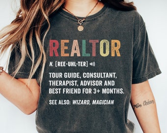 Realtor Definition T-Shirt, Realtor T-Shirt, Funny Real Estate Tee, Real Estate Gifts, Gift For Realtor, Real Estate Agent Gift, Realtor Tee