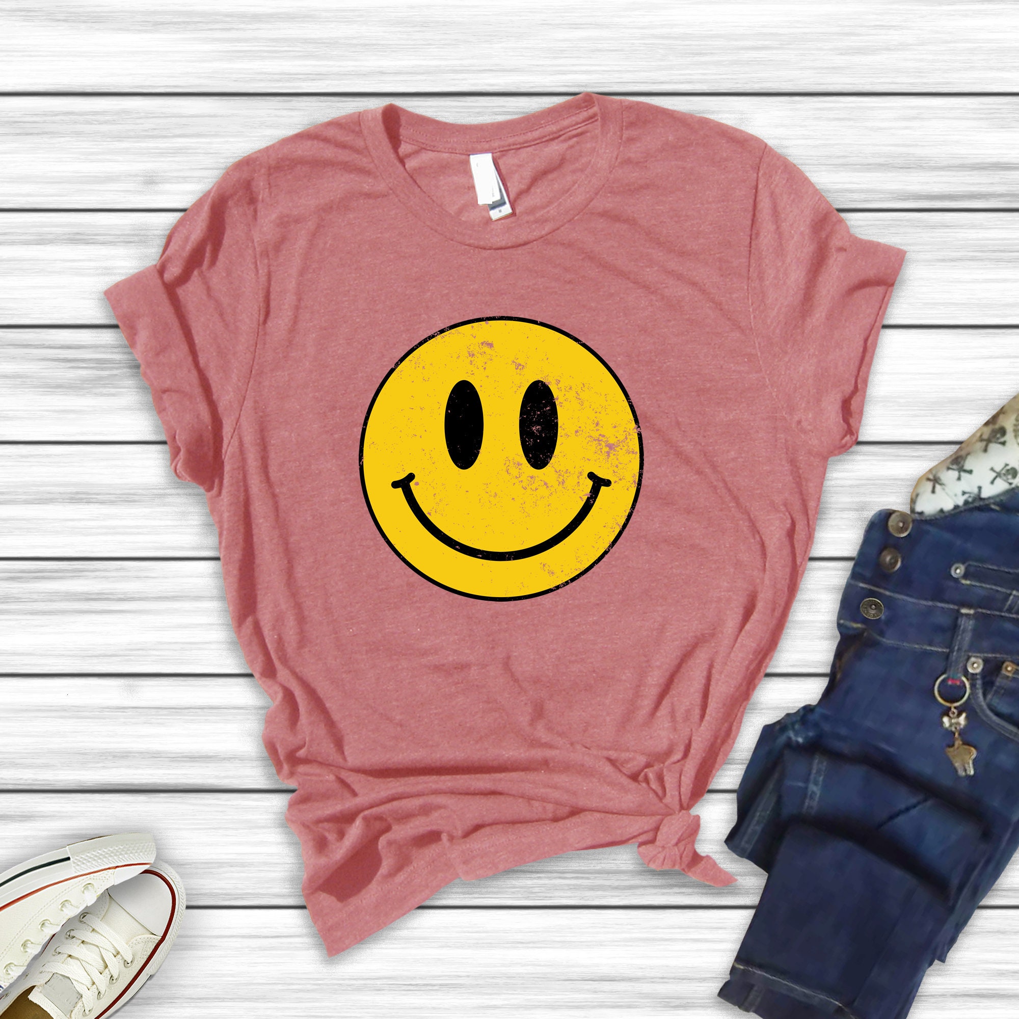 Smile Face T-shirt, Vintage Smile Face Shirt, Retro Smile