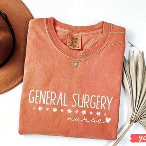 General Surgery Nurse T-Shirt, Comfort Colors®, General Surgical Nurse, Resident Doctor Gift, Match Day Tee, Surgery Technologist, SICU ICU zdjęcie 10
