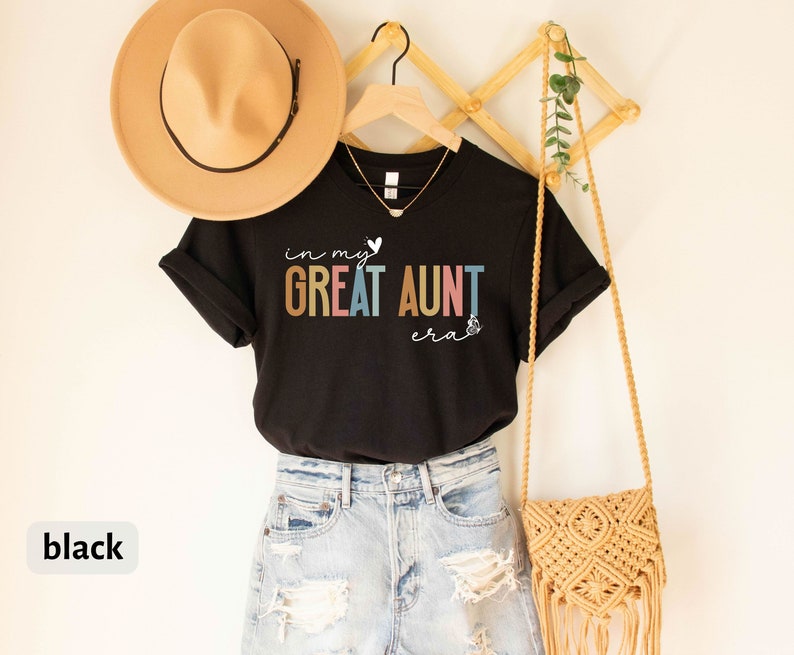 In My Great Auntie Era Tshirt, Cute Great Auntie Tee, Retro Great Aunt