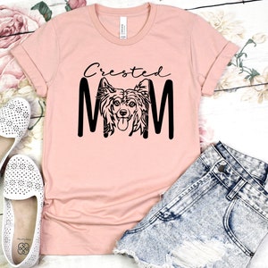 Crested Mom T-Shirt, Chinese Crested Dog Shirt, Dog Mother Gift, Dog Lover Gift,Dog Tee, Pet Lover Shirt, Dog Mama Tee bild 4