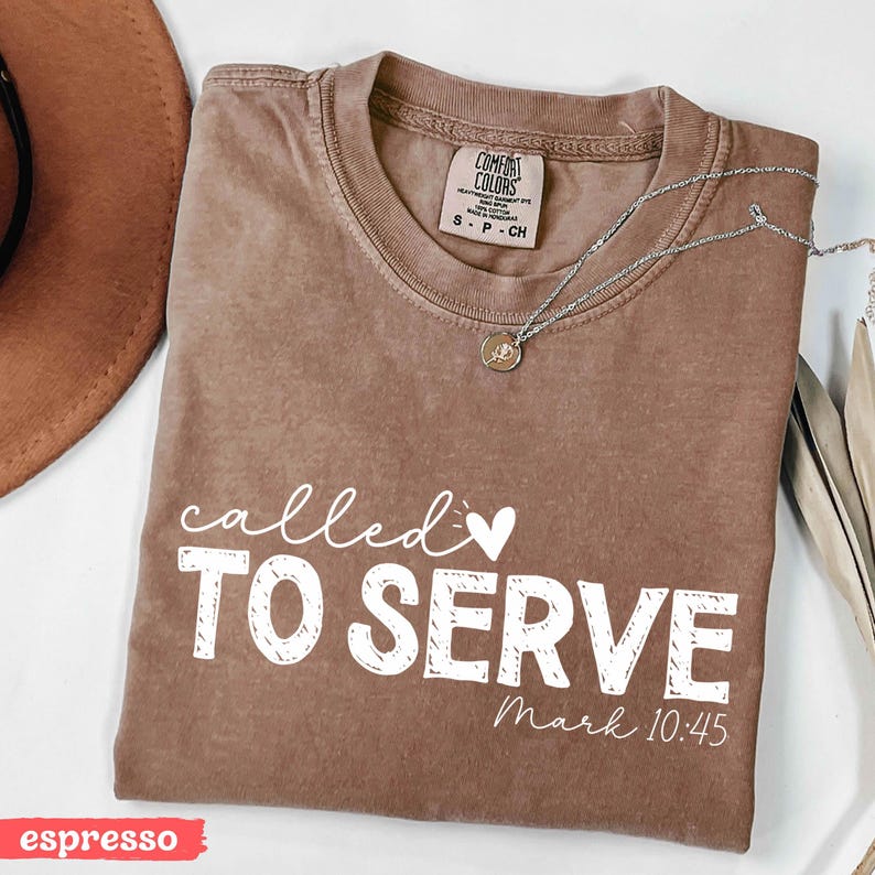 Called To Serve Mark 10 45 Shirt, Christian Bible Verse Tee, Religious Faith Comfort Colors Shirt, Gift For Church Ministry, called to serve shirt, mark 10 45 tshirt, christian bible shirt, religious faith tee, comfort colors shirt, church ministry tee, bible verse tshirt, christian graphic tee, faith inspired shirt, scripture tshirt, religious gift tee, pastor gift shirt, christian casual tee