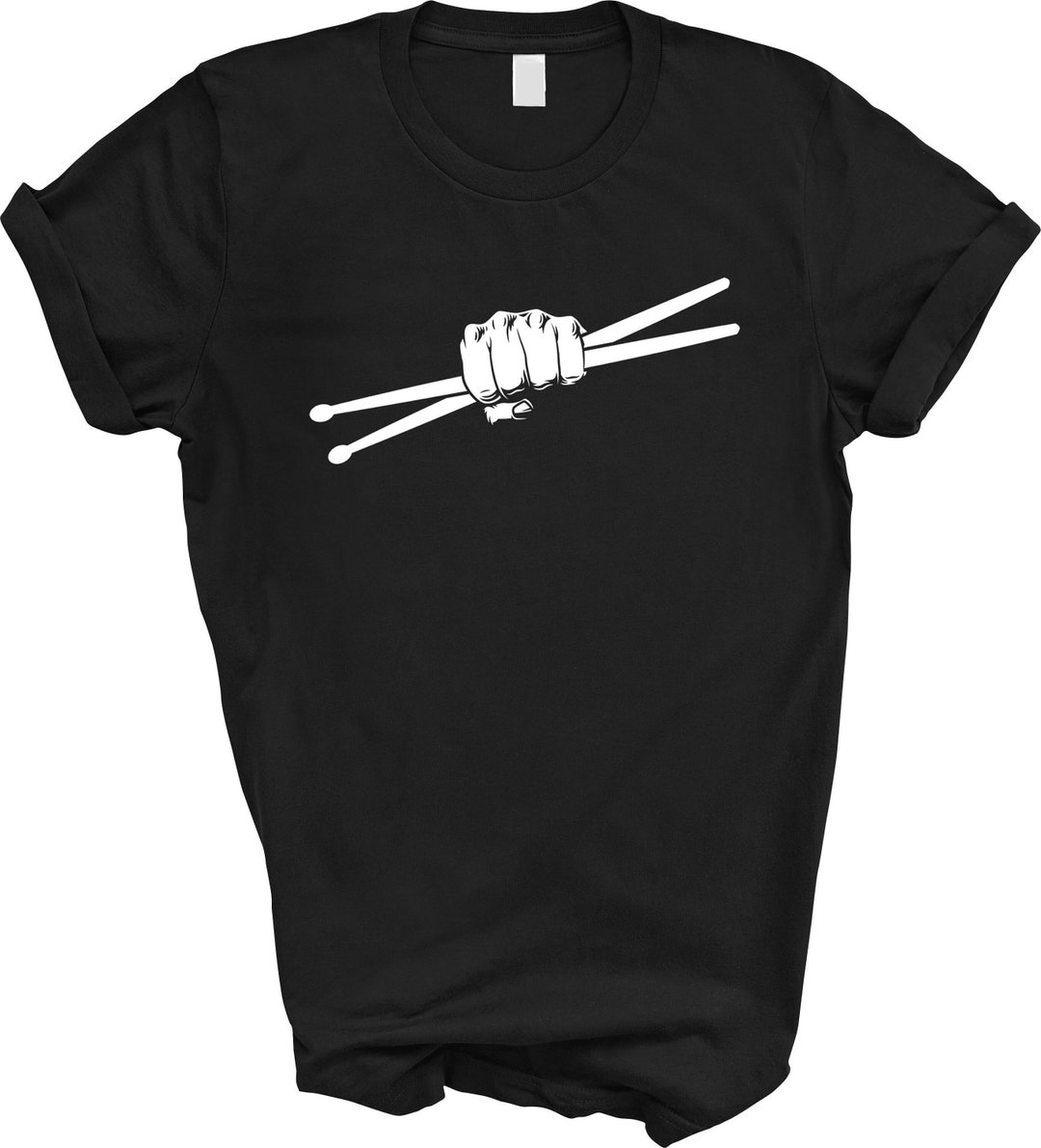 Drummer Sticks Hand Tshirt, Drummer Gift, Drum Sticks Flag Tee, Gift for Drummer, Rock Music