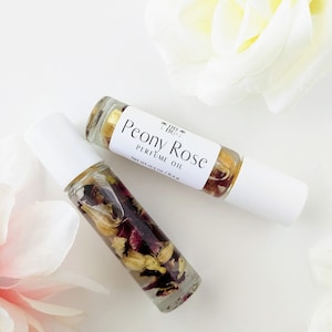 Peony Rose Perfume Oil, Roll On Perfume