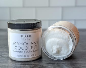 Mahogany Coconut Sugar Scrub, Foaming Body Polish