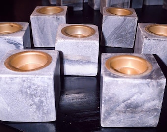 marble tea light holder, marmeren waxinelichthouder