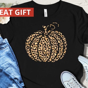 Pumpkin Shirt, Leopard Shirts, Thanksgiving Shirt, Fall Shirt, Pumpkin Tee, Gift For Her, Gift For Wife