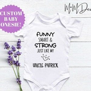 Custom Baby Gift, Personalized Baby Bodysuit, New Mom Gift, Gift from Grandparents, Dad, Uncle, Pregnancy Announcement, Baby Shower Gift
