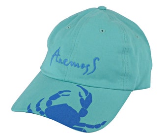 Crab Trucker Hat, Blue Trucker Caps, Trendy Trucker Cap, Gift for him, Relaxed snapback, Cotton Hat, Design Trucker Hat