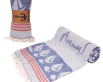 Turkish Cotton Towel, Peshtemal Towel, Vintage Towel, Soft Towel, Fast Drying Towel, Thick Towel, Embroidery, Hammam Towel