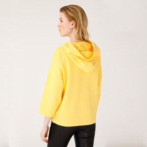 Biggdesign Natur Frauen Hoodie Sweatshirt Gelb Bild 7