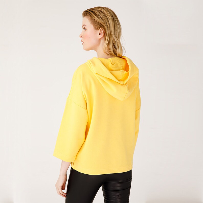 Biggdesign Nature Women Hoodie Sweatshirt Yellow zdjęcie 7