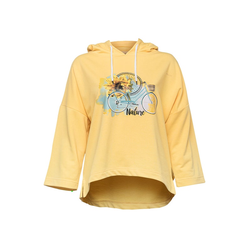 Biggdesign Nature Women Hoodie Sweatshirt Yellow zdjęcie 3