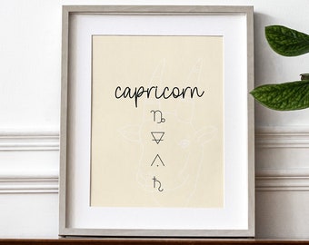 Zodiac Symbols Boho Wall Art, Zodiac Signs Boho Design, Astrology Print, Digital Poster, Printable Home Decor, Personalized and Custom