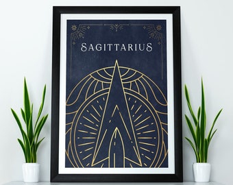 Zodiac Symbols Wall Art, Zodiac Animal Signs Design, Celestial Print, Digital Poster, Printable Home Decor, Personalized and Custom