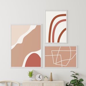 Boho Flower Wall Art, Impresión botánica, Póster digital, Decoración imprimible, Decoración del hogar, Conjunto de 6